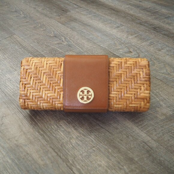 Tory Birch Rattan Wicker Clutch - Picture 2 of 8